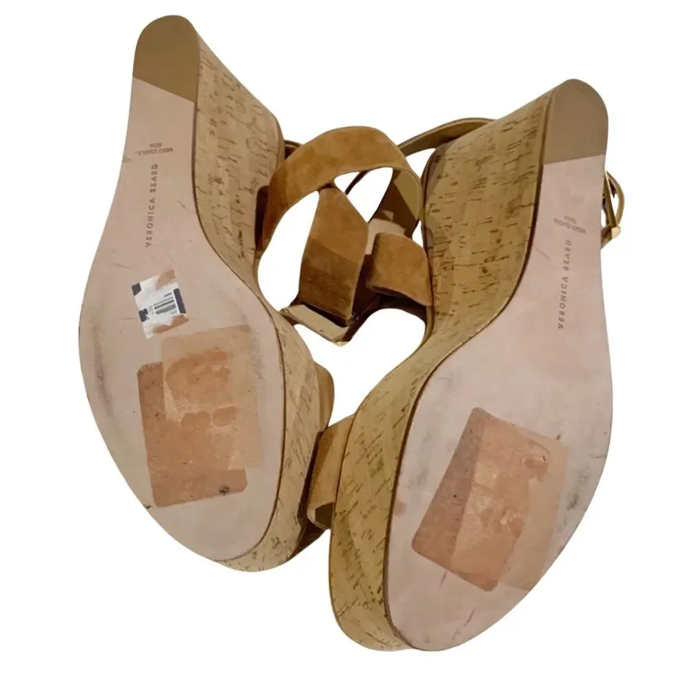 Veronica Beard Hurley Platform Sandals New Without Box 10